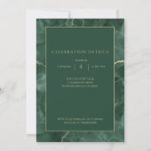 Invitation Green Marble 1000th Birthday (Dos)