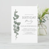 Invitation Green Modern 35e anniversaire fête (Debout devant)