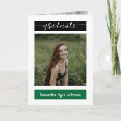 Invitation Green Modern Block 5-Photo Graduation (Devant)