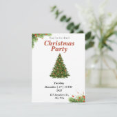 Invitation Green Modern Christmas (Debout devant)
