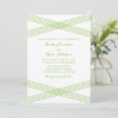 Invitation Green Modern Deco Wedding (Debout devant)