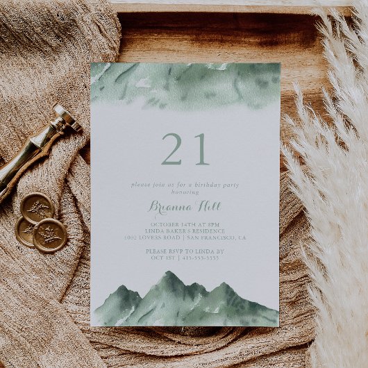 Invitation Green Mountain Country 21e fête d'anniversaire