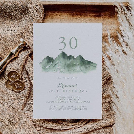 Invitation Green Mountain Country 30e fête d'anniversaire