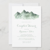 Invitation Green Mountain Country Calligraphie Couples Douche (Devant)