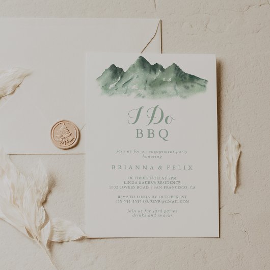 Invitation Green Mountain Country Je fais BBQ Engagement