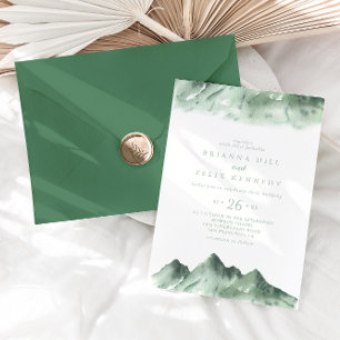 Invitation Green Mountain Country Mariage Décontracté