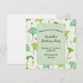 Invitation Green Nature Craft | Botanical Scrapbook (Devant / Derrière)