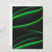 Invitation Green Neon Glow Pizza Jeux Bruh Anniversaire (Dos)