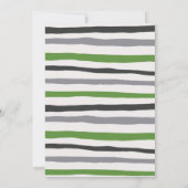 Invitation Green Ninja Guerrier Arts Martiaux Anniversaire (Dos)