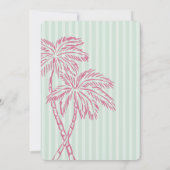 Invitation Green Palm Springs Pastel Beach Cabana Baby shower (Dos)