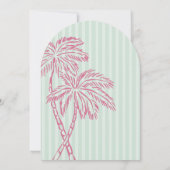 Invitation Green Palm Springs Pastel Beach Cabana Baby shower (Dos)