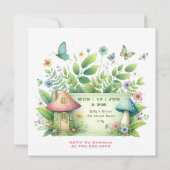 Invitation Green Pastel Fairy Anniversaire - (Dos)