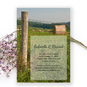 Invitation Green Pastures Country Ranch Mariage Enregistrer l
