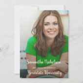 Invitation Green Photo Graduation Trunk College Dorm Party (Devant)