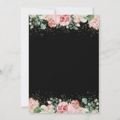 Invitation Green Pink Floral RN Soins infirmiers fête de grad (Dos)