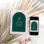 Invitation Green & pink tennis bachelorette itinerary