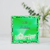 Invitation Green Princess Coach & Horses 55e anniversaire (Debout devant)
