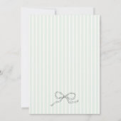 Invitation Green Quirky Bow Fête des mariées Whimsical (Dos)