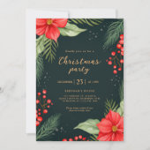 Invitation Green Red Fête de Noël (Devant)