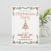 Invitation Green Red Modern Christmas (Debout devant)