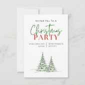 Invitation Green Red Modern Christmas (Devant)