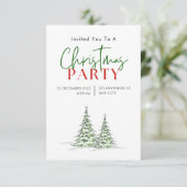 Invitation Green Red Modern Christmas (Debout devant)