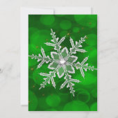 Invitation Green Red Silver Gold Holly Baubles (Dos)