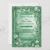 Invitation Green Rococo Garden Grand Baroque Opulence Wedding (Devant)