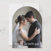 Invitation Green Romantic Couple Personalized Wedding  (Devant)