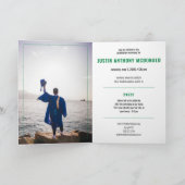 Invitation Green Row of Tassels Photo Graduation (Intérieur)