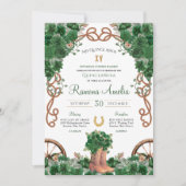 Invitation Green Rustique Ouest Charro Cowboy Boots Quince (Devant)