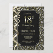 Invitation Green Sequins 18e fête d'anniversaire (Devant)