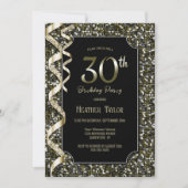 Invitation Green Sequins 30e fête d'anniversaire (Devant)