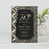 Invitation Green Sequins 30e fête d'anniversaire (Debout devant)
