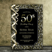 Invitation Green Sequins 50e fête d'anniversaire