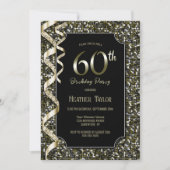 Invitation Green Sequins 60e fête d'anniversaire (Devant)