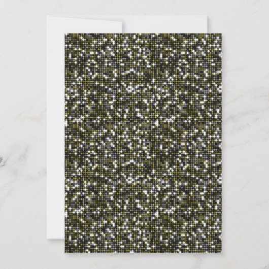 Invitation Green Sequins 80e fête d'anniversaire (Dos)