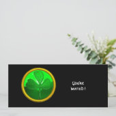 INVITATION GREEN SHAMROCK GEMSTONE, FÊTE DE LA JOURNÉE DE ST  (Debout devant)