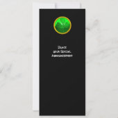 INVITATION GREEN SHAMROCK GEMSTONE, FÊTE DE LA JOURNÉE DE ST  (Dos)