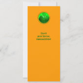 INVITATION GREEN SHAMROCK GEMSTONE, FÊTE DE LA JOURNÉE DE ST  (Dos)