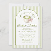 Invitation Green She's Found Her Perfect Matcha Bridal Shower (Devant)