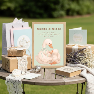 Invitation Green Silly Goose Cards and Gifts Table Sign 