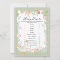 Green Silly Goose Floral En vichy Baby Traits Jeu