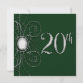 Invitation Green & Silver Diamond 20 20ème anniversaire (Dos)