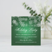 Invitation Green Snowflakes (Debout devant)
