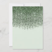 Invitation Green Sparkly Parties scintillant Sweet 16 fête d' (Dos)