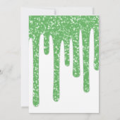 Invitation Green Sparkly Wax Drips 50 Et Fabuleux Anniversair (Dos)