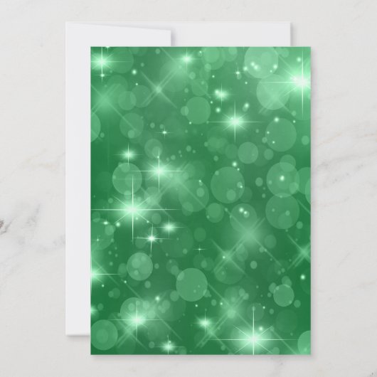 Invitation Green String Lights Bokeh Sweet 16 (Dos)
