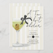 Invitation Green Stripe petit peu plus vieux Olive Martini An (Devant / Derrière)