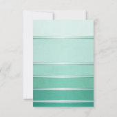 Invitation Green Striped Tone on Tone Wedding RSVP Card (Dos)